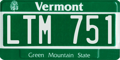 VT license plate LTM751