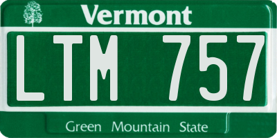 VT license plate LTM757