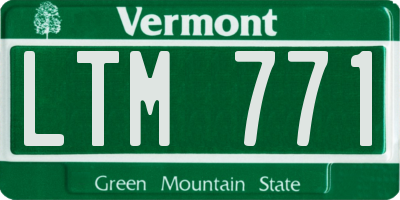 VT license plate LTM771