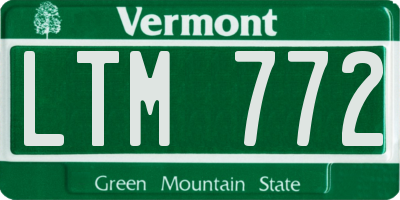 VT license plate LTM772