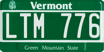 VT license plate LTM776