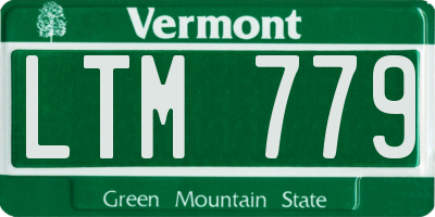 VT license plate LTM779