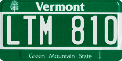 VT license plate LTM810