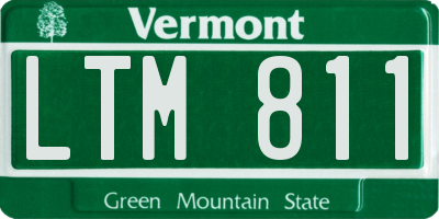 VT license plate LTM811