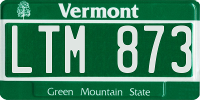 VT license plate LTM873