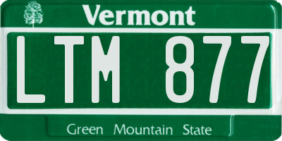 VT license plate LTM877