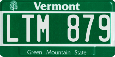 VT license plate LTM879
