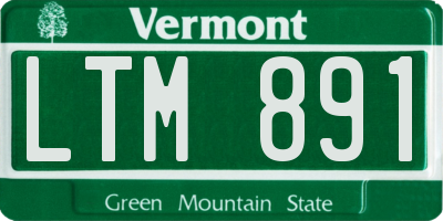 VT license plate LTM891