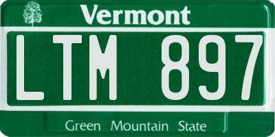 VT license plate LTM897