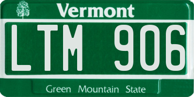 VT license plate LTM906