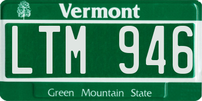 VT license plate LTM946