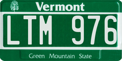 VT license plate LTM976