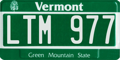 VT license plate LTM977