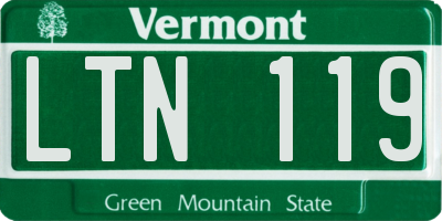 VT license plate LTN119