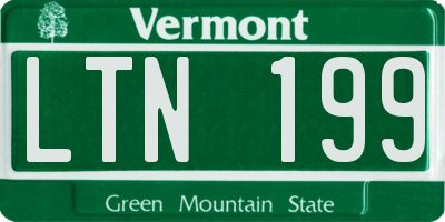 VT license plate LTN199