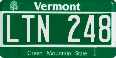 VT license plate LTN248