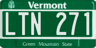 VT license plate LTN271