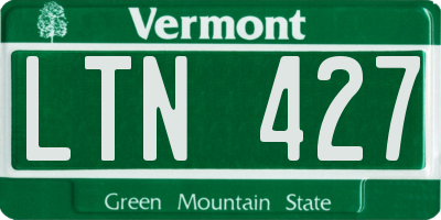 VT license plate LTN427