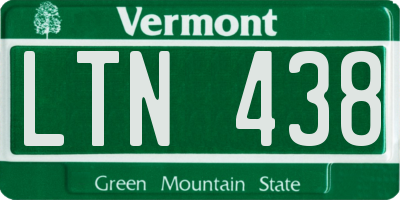 VT license plate LTN438