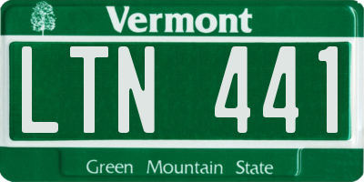 VT license plate LTN441