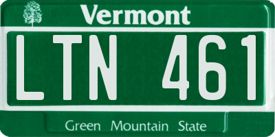 VT license plate LTN461