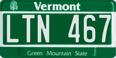 VT license plate LTN467
