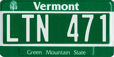 VT license plate LTN471