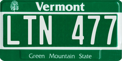VT license plate LTN477