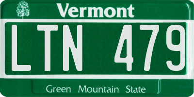 VT license plate LTN479