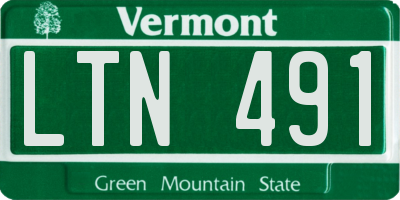 VT license plate LTN491