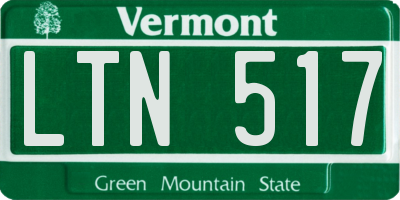 VT license plate LTN517