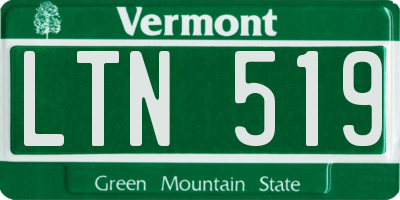 VT license plate LTN519