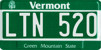 VT license plate LTN520