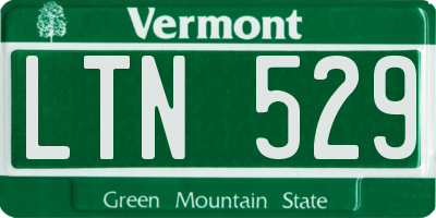 VT license plate LTN529