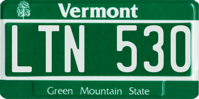 VT license plate LTN530