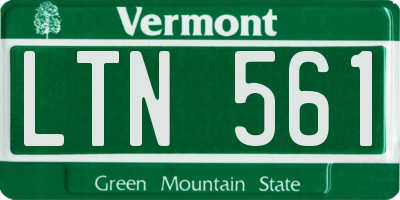 VT license plate LTN561