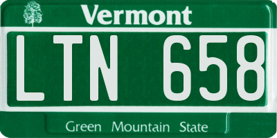 VT license plate LTN658