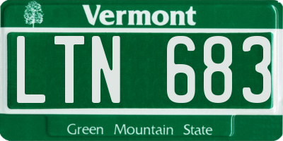 VT license plate LTN683