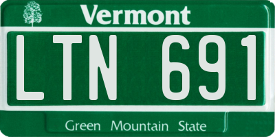VT license plate LTN691