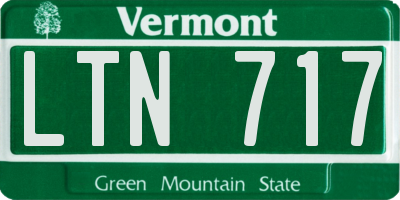 VT license plate LTN717