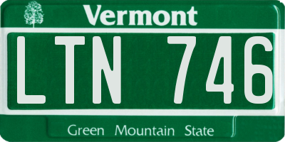 VT license plate LTN746