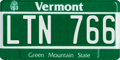 VT license plate LTN766