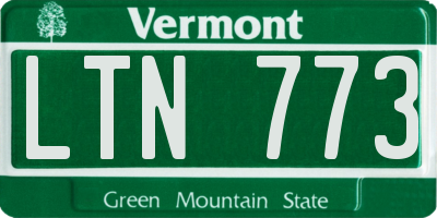 VT license plate LTN773