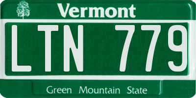 VT license plate LTN779