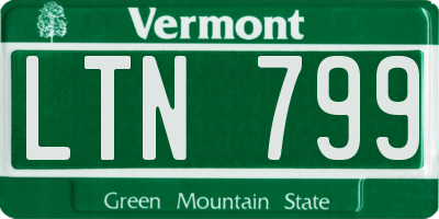VT license plate LTN799