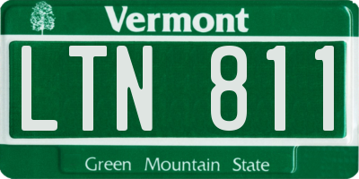 VT license plate LTN811