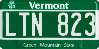 VT license plate LTN823