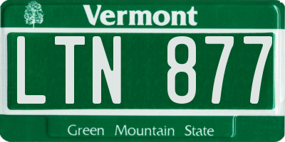 VT license plate LTN877