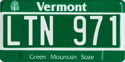 VT license plate LTN971
