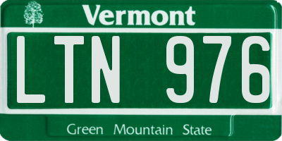VT license plate LTN976